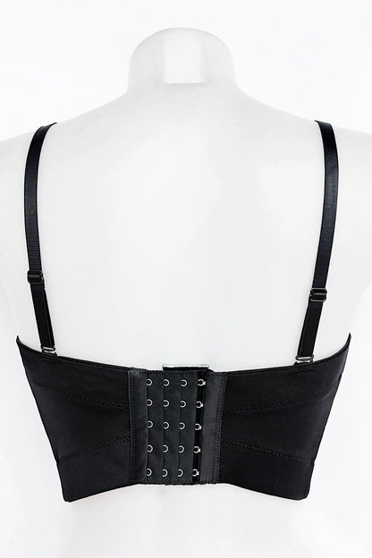 Top Mujer Bustier Diamantes de imitación Crop Top Push up Corset fiesta