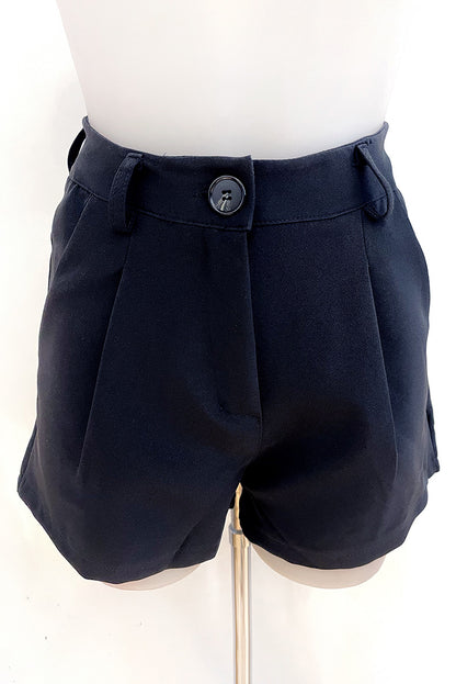 Short corto  de talle alto con bolsillo oblicuo